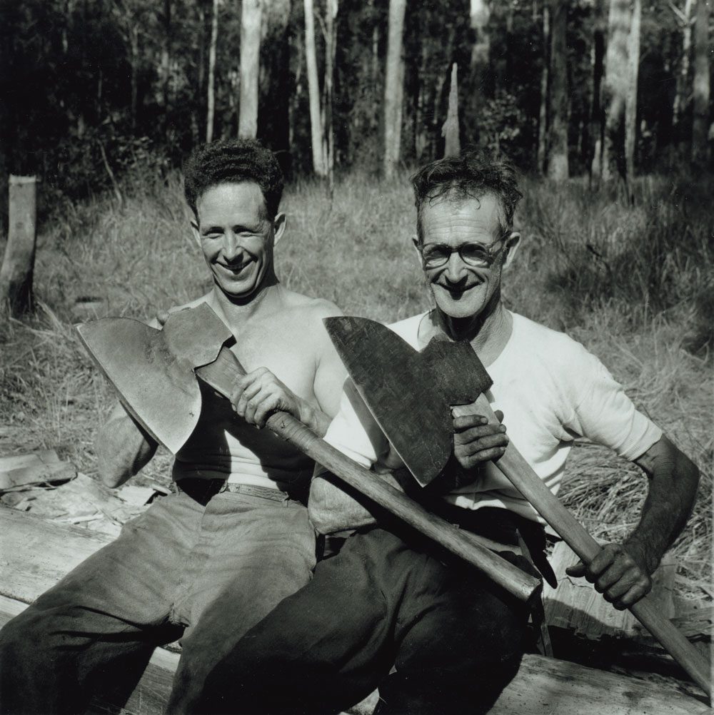 Broadaxe Men, Telegraph Point, New South Wales, 1955 Broadaxe Men, Telegraph Point, New South Wales, 1955
